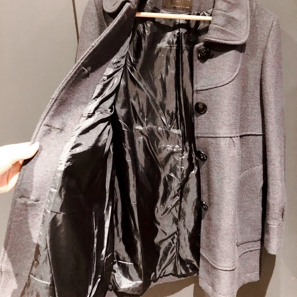 One Two Three Dark Grey Peacoat - Picture 4 of 6